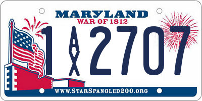MD license plate 1AX2707