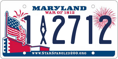 MD license plate 1AX2712