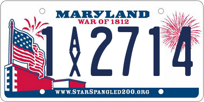 MD license plate 1AX2714