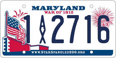 MD license plate 1AX2716