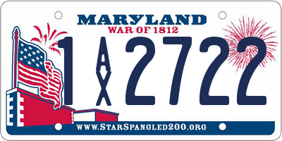 MD license plate 1AX2722