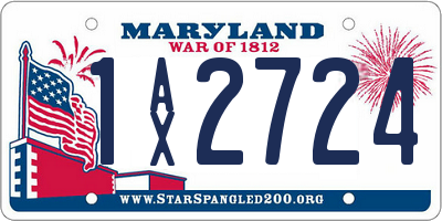 MD license plate 1AX2724