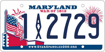 MD license plate 1AX2729