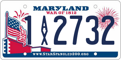 MD license plate 1AX2732