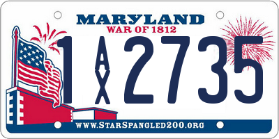 MD license plate 1AX2735