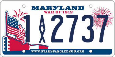 MD license plate 1AX2737