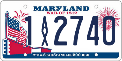 MD license plate 1AX2740