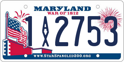 MD license plate 1AX2753