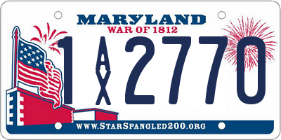 MD license plate 1AX2770
