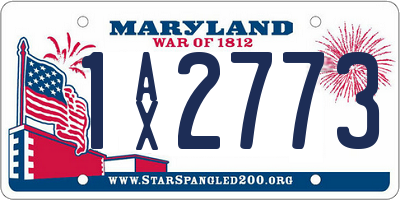 MD license plate 1AX2773