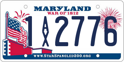 MD license plate 1AX2776