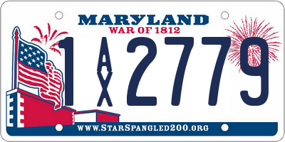 MD license plate 1AX2779