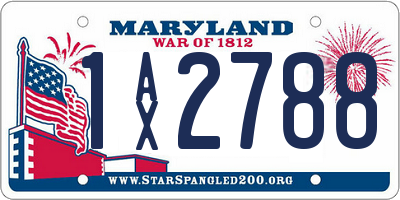 MD license plate 1AX2788