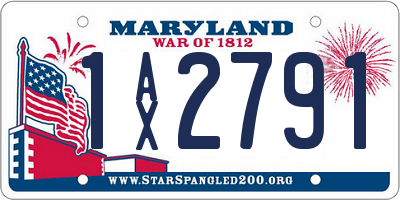 MD license plate 1AX2791
