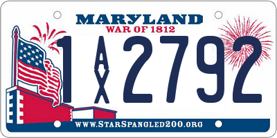 MD license plate 1AX2792
