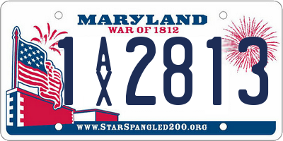 MD license plate 1AX2813