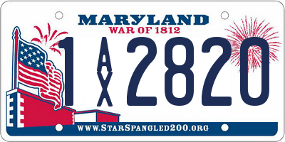 MD license plate 1AX2820
