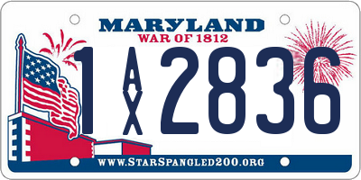 MD license plate 1AX2836