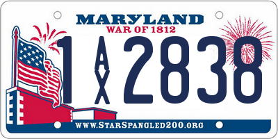 MD license plate 1AX2838
