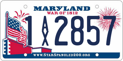 MD license plate 1AX2857