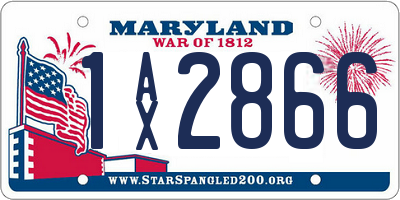 MD license plate 1AX2866