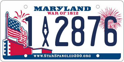 MD license plate 1AX2876