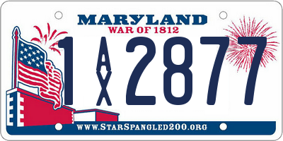 MD license plate 1AX2877