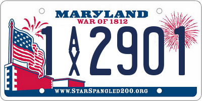MD license plate 1AX2901