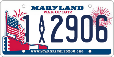 MD license plate 1AX2906