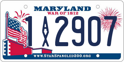 MD license plate 1AX2907