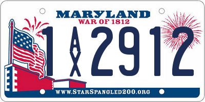 MD license plate 1AX2912