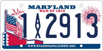 MD license plate 1AX2913