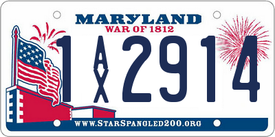 MD license plate 1AX2914