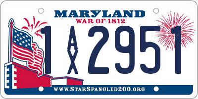 MD license plate 1AX2951