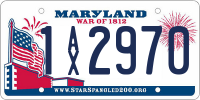 MD license plate 1AX2970