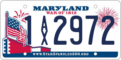 MD license plate 1AX2972