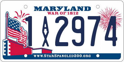 MD license plate 1AX2974