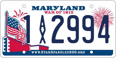 MD license plate 1AX2994