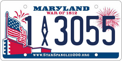 MD license plate 1AX3055