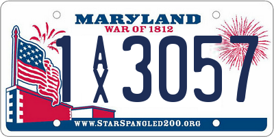 MD license plate 1AX3057
