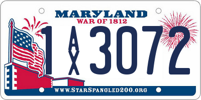 MD license plate 1AX3072