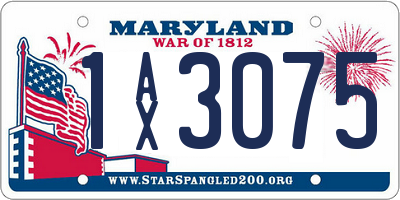 MD license plate 1AX3075
