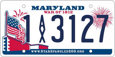 MD license plate 1AX3127