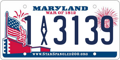 MD license plate 1AX3139