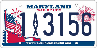 MD license plate 1AX3156
