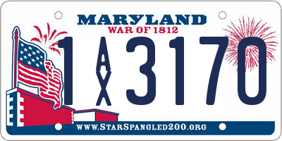 MD license plate 1AX3170