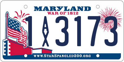 MD license plate 1AX3173