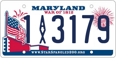 MD license plate 1AX3179