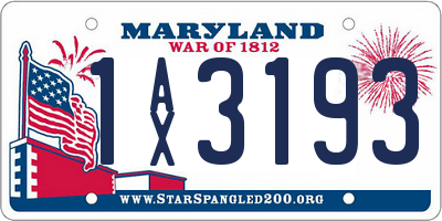 MD license plate 1AX3193