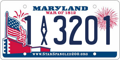 MD license plate 1AX3201